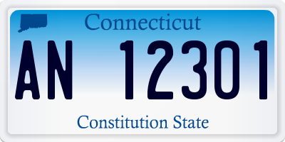 CT license plate AN12301