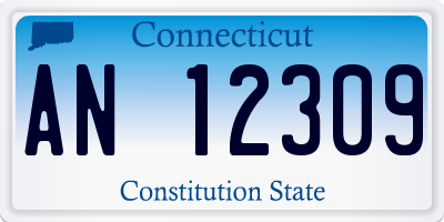 CT license plate AN12309