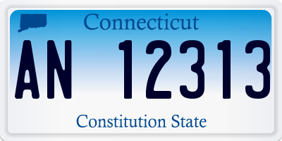 CT license plate AN12313