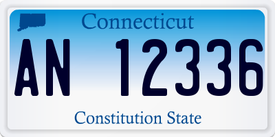 CT license plate AN12336