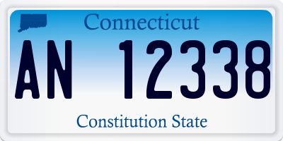 CT license plate AN12338