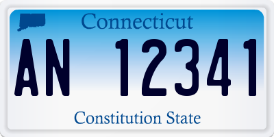 CT license plate AN12341