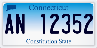 CT license plate AN12352