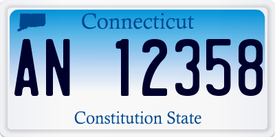 CT license plate AN12358