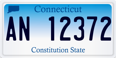 CT license plate AN12372