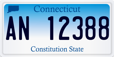 CT license plate AN12388