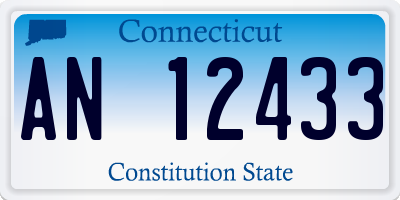 CT license plate AN12433
