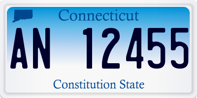 CT license plate AN12455