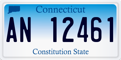 CT license plate AN12461