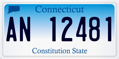 CT license plate AN12481