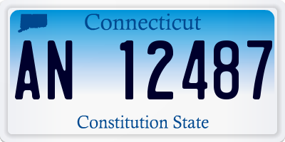 CT license plate AN12487