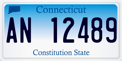 CT license plate AN12489