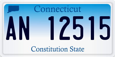 CT license plate AN12515