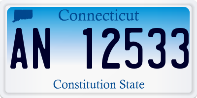 CT license plate AN12533