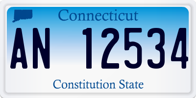 CT license plate AN12534