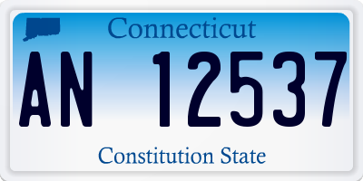 CT license plate AN12537