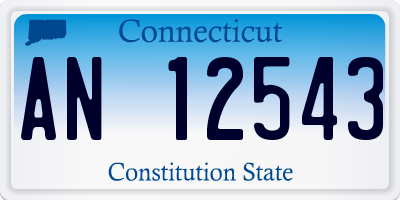CT license plate AN12543