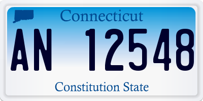 CT license plate AN12548