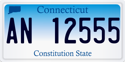 CT license plate AN12555