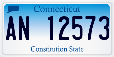 CT license plate AN12573