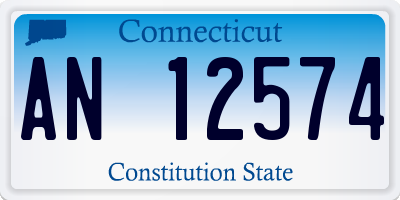 CT license plate AN12574
