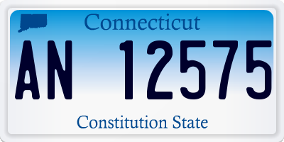 CT license plate AN12575