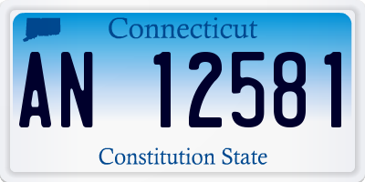 CT license plate AN12581