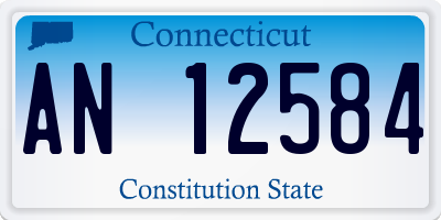 CT license plate AN12584