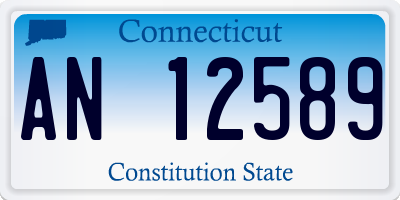 CT license plate AN12589