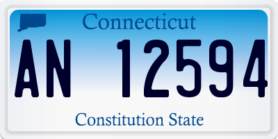 CT license plate AN12594
