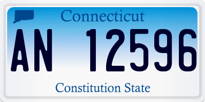 CT license plate AN12596