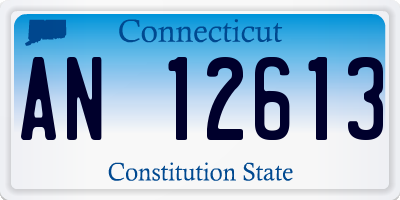 CT license plate AN12613