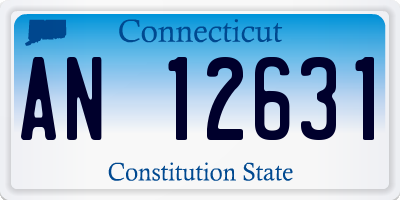 CT license plate AN12631