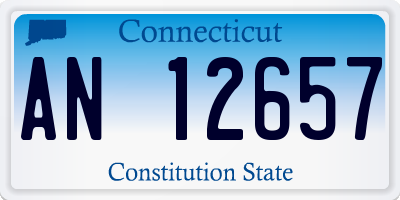 CT license plate AN12657