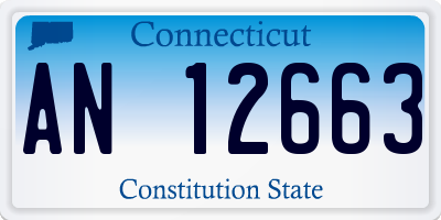 CT license plate AN12663