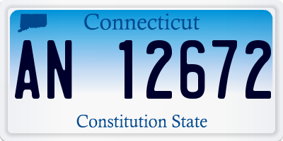 CT license plate AN12672