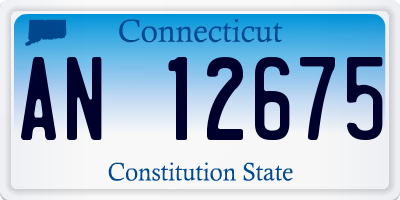 CT license plate AN12675