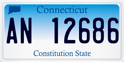 CT license plate AN12686