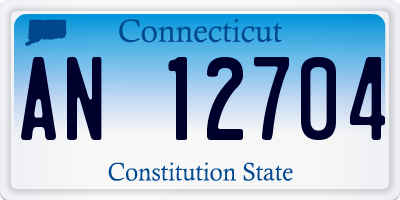 CT license plate AN12704