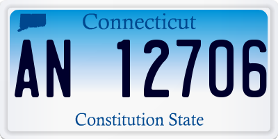 CT license plate AN12706