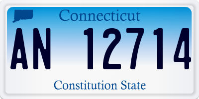 CT license plate AN12714