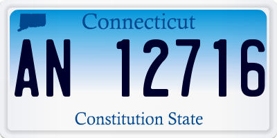 CT license plate AN12716