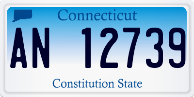 CT license plate AN12739