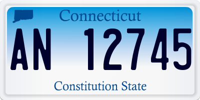 CT license plate AN12745