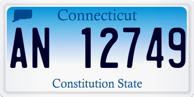 CT license plate AN12749