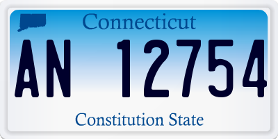 CT license plate AN12754