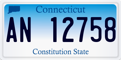 CT license plate AN12758
