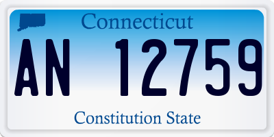 CT license plate AN12759