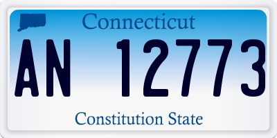 CT license plate AN12773