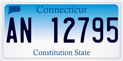 CT license plate AN12795